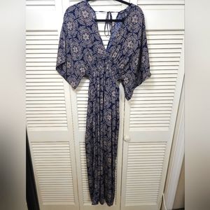 Rue 21 mandala pattern Dollman sleeve maxi dress small